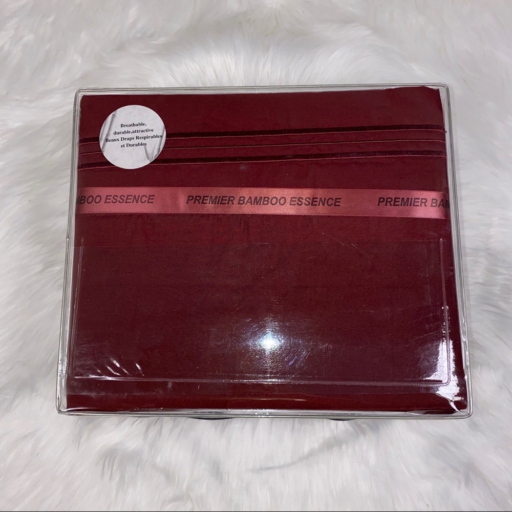 ⭐️SALE⭐️Queen 4pc Burgundy Bedsheets - Picture 3 of 6